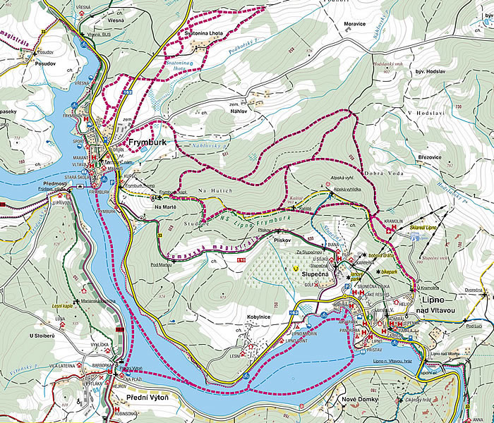 Běžecké trasy Frymburk
