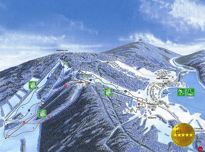Skiareal Lipno - mapa