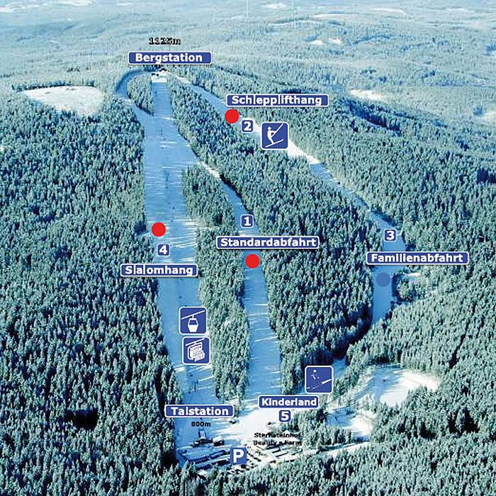 Skiareál Sternstein - mapa